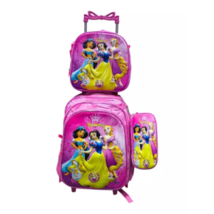 Kit Mochila 3D de Rodinhas das Princesas